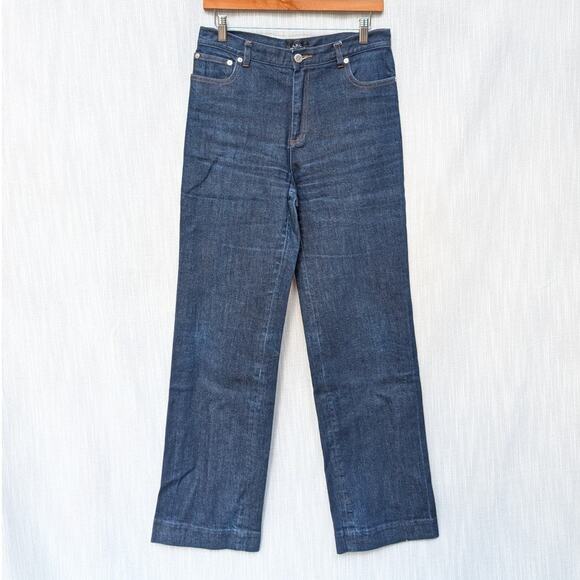 A.P.C. Jean Taille Haute Denim Mid-rise Straight Leg Jeans, size 40/L - Picture 1 of 9